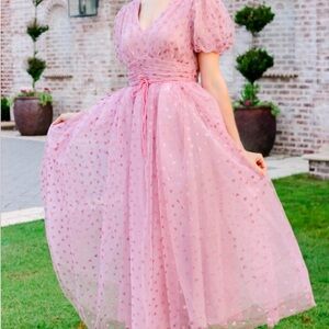 Ivy City Co Pink Maxi Dress